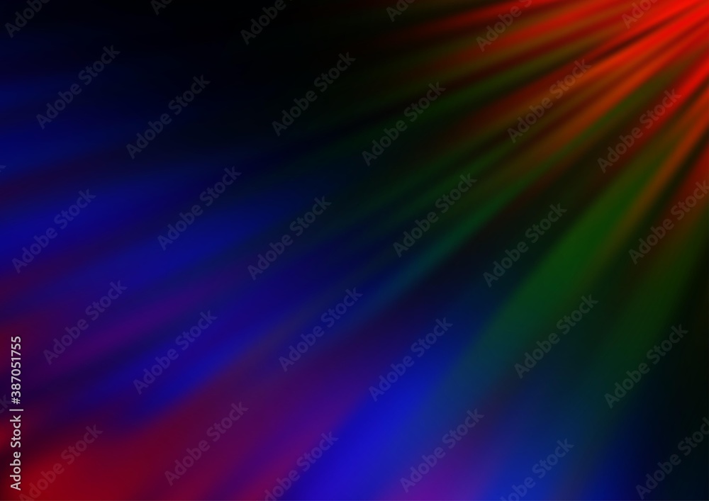 Dark Multicolor, Rainbow vector texture with colored lines.