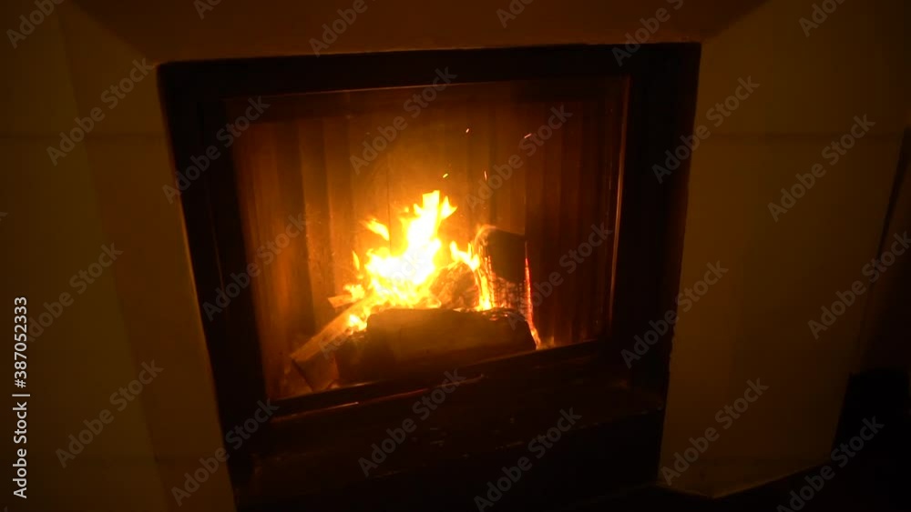 Chimney Fire in a Fireplace with Scanlines, wood burning, hot flame, campfire sparks Chimney Fire in a Fireplace with Scanlines, wood burning, hot flame, campfire sparks