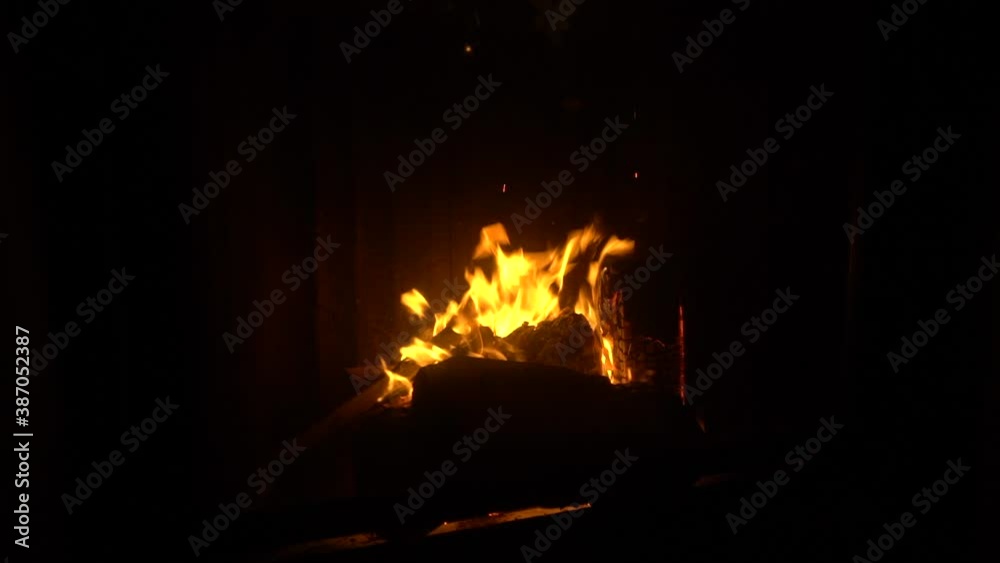 Chimney Fire in a Fireplace, wood burning, hot flame, campfire sparks Chimney Fire in a Fireplace, wood burning, hot flame, campfire sparks