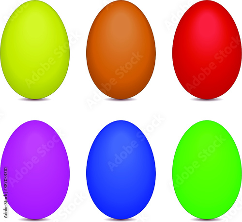 set of easter eggs