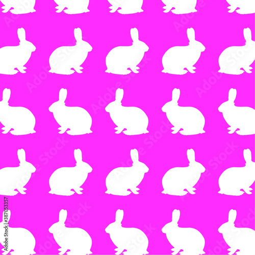 seamless pattern with rabbits