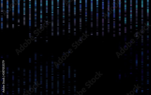 Dark Multicolor, Rainbow vector template with repeated sticks.