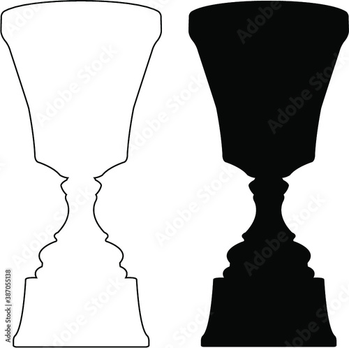 silhouette of a trophy