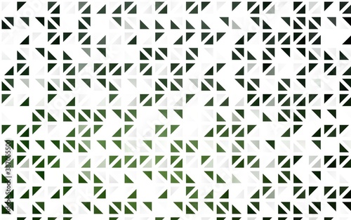 Light Green vector seamless background with triangles.