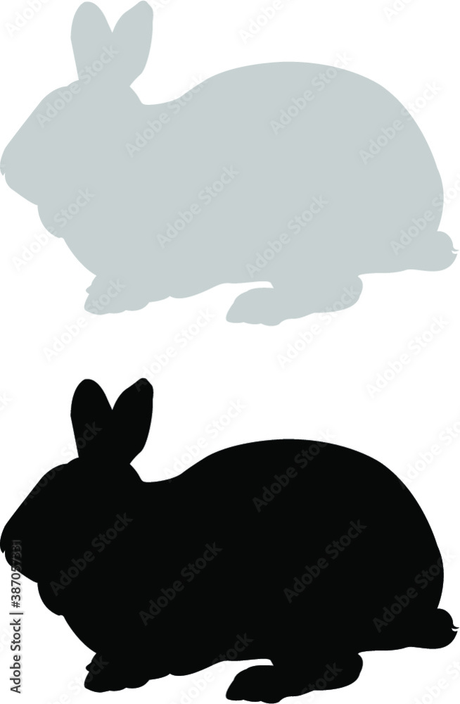 silhouette of a rabbit