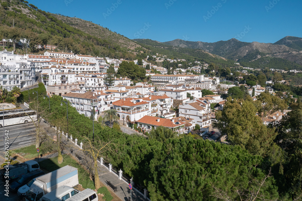 panoramic view from the top of the village of Mijas