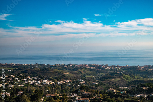 panoramic view from the top of the village of Mijas