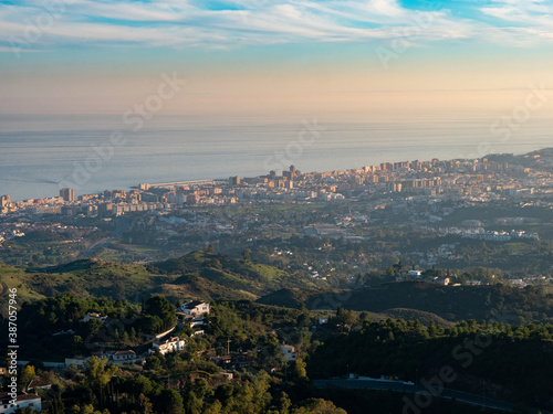 Panoramic view of Malaga City, Spain