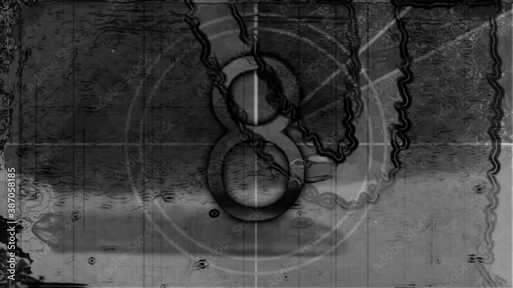 vintage counter movie intro reel footage
