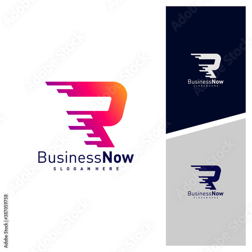 Initial R logo design vector template, Illustration Letter R design Concept, Icon symbol