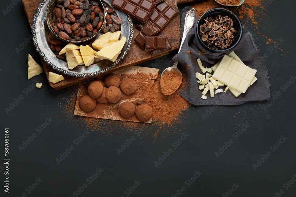 Delicious chocolate bars and pieces. Delicious chocolate bars and pieces.