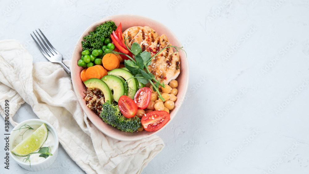 Chicken Buddha bowl