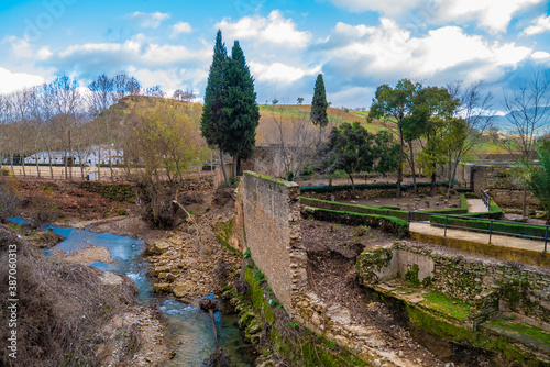 View of Ruins and Gardens in City of Ronda