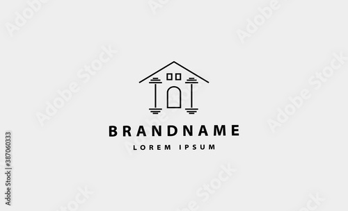 City bodybuild fitness logo design vector