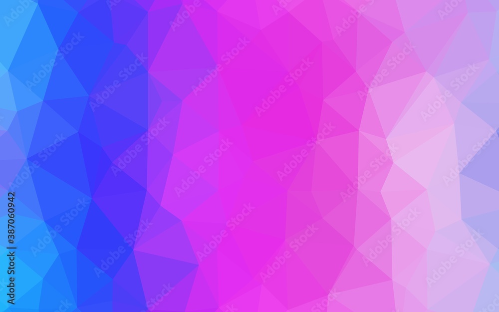 Light Pink, Blue vector low poly texture.