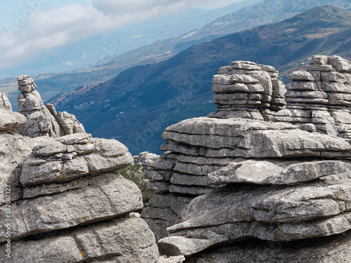 View of El Torcal de Antequera Natural Park