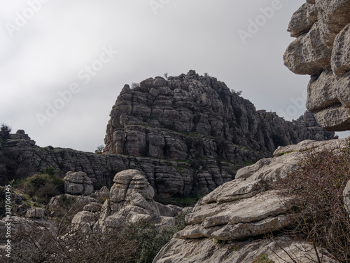 View of El Torcal de Antequera Natural Park
