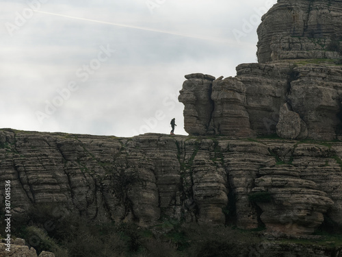 View of El Torcal de Antequera Natural Park