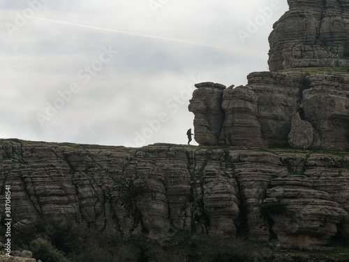 View of El Torcal de Antequera Natural Park