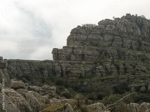 View of El Torcal de Antequera Natural Park