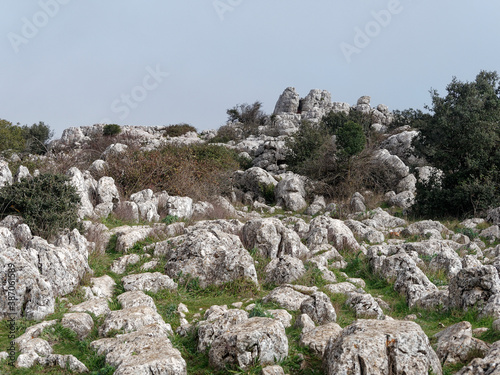 View of El Torcal de Antequera Natural Park