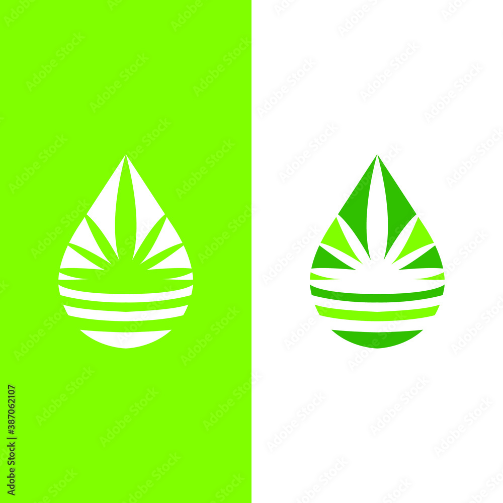 leaf canabis oil logo design vector leaf canabis oil logo design vector