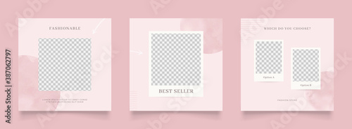 Wallpaper Mural social media template fashion banner for digital marketing and sale promo. fashion banner advertising. red pink promotional mock up photo vector frame illustration Torontodigital.ca