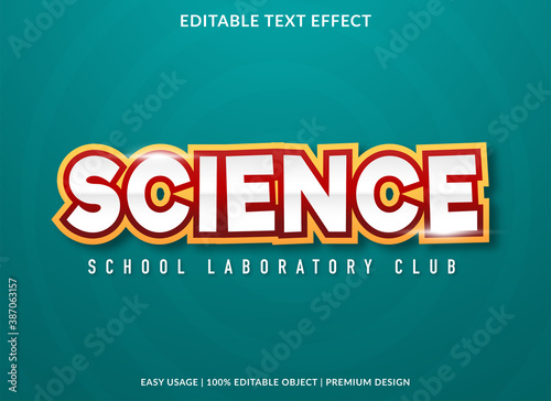 science text effect template with 3d bold style use for logo and business brand