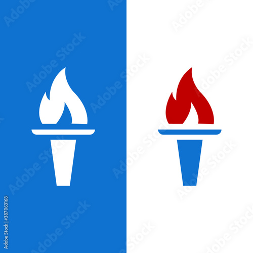 torch logo design vector icon symbol