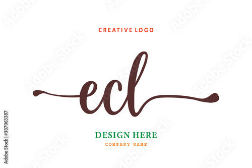 logo composition of the letter ECL is simple, easy to understand and authoritative