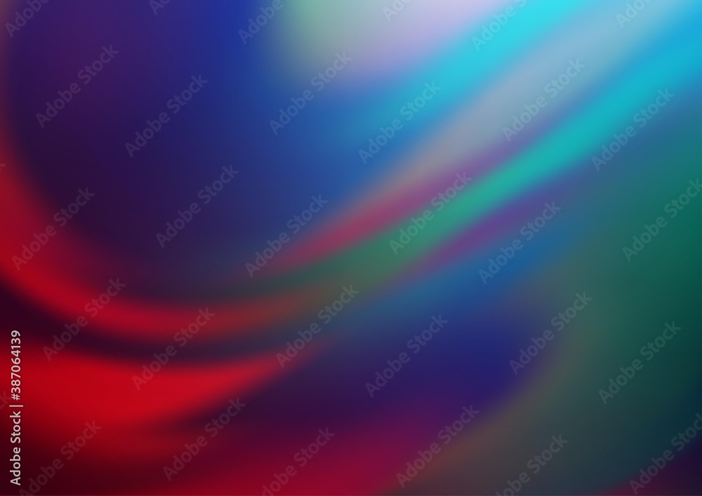 Dark Blue, Red vector abstract bokeh pattern.