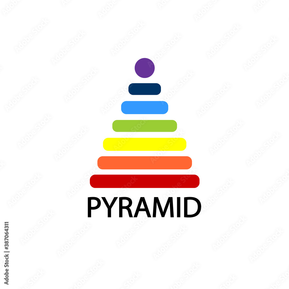 Pyramid element in flat simple style. Vector Pyramid element in flat simple style. Vector