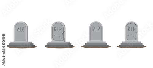 Gravestone Vector Element for Halloween