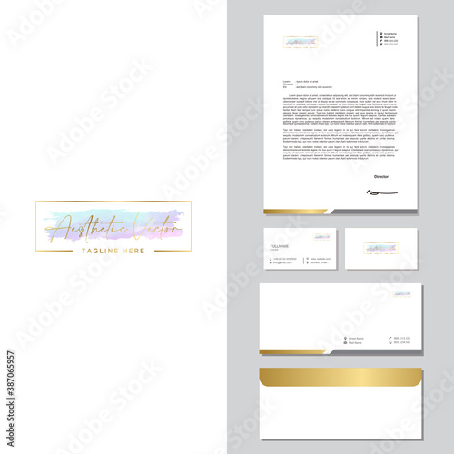 minimalistic feminine vector logo