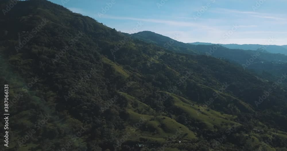 Drone aerial wide view of hills and mountains in Colombia Drone aerial wide view of hills and mountains in Colombia