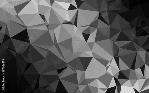 Light Silver  Gray vector polygonal template.