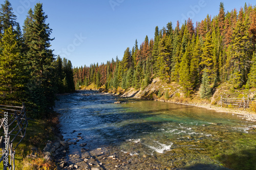 Maligne River on a Clear Day