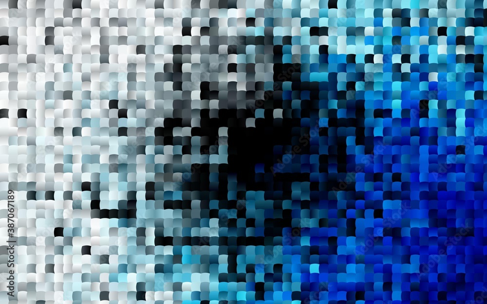 Dark BLUE vector background with rectangles.