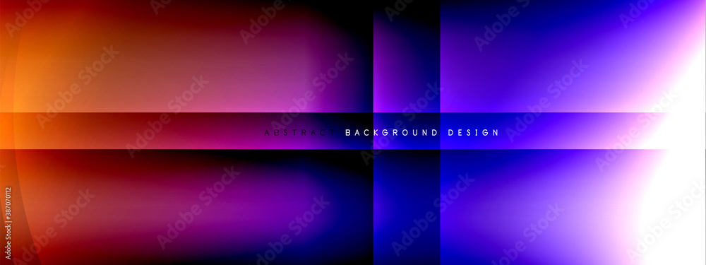 Fototapeta premium Vector abstract background - circle and cross on fluid gradient with shadows and light effects. Techno or business shiny design templates for text