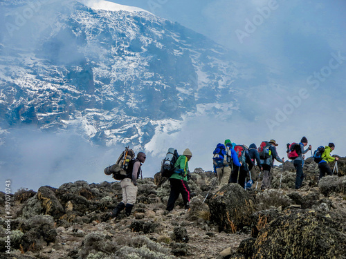 Canvas-taulu Mt. Kilimanjaro hike via Lemosho route