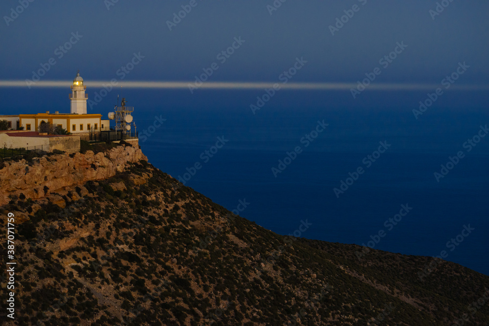 Mesa Roldan lighthouse, Cabo de Gata, Spain