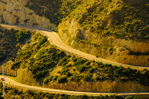 Curved road from Granatilla viewpoint, Spain © anetlanda