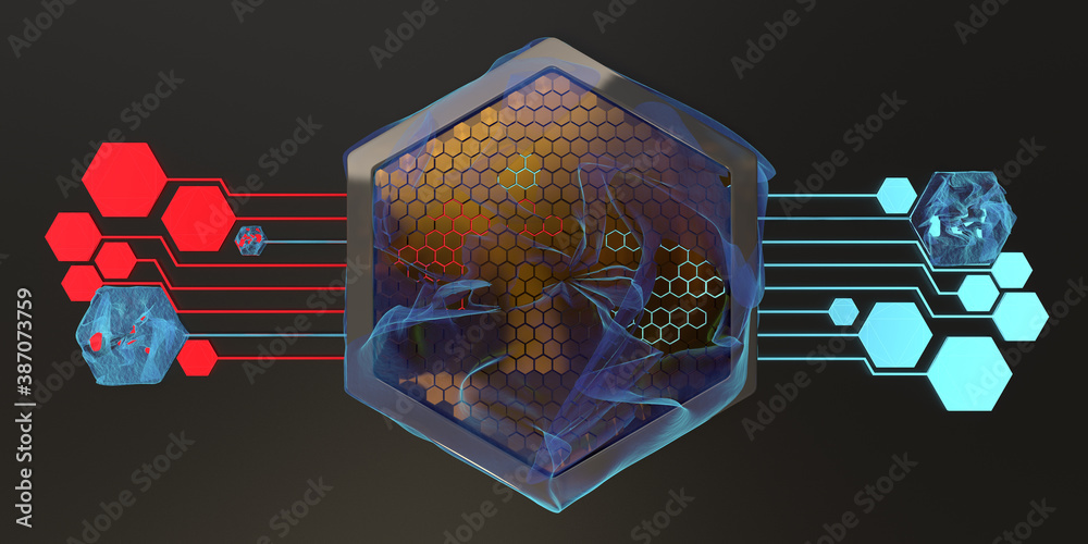 A virus attacking a hexagonal quantum computer