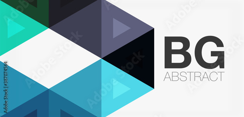 Mosaic triangle pattern abstract background for cover, banner, flyer and poster and other template