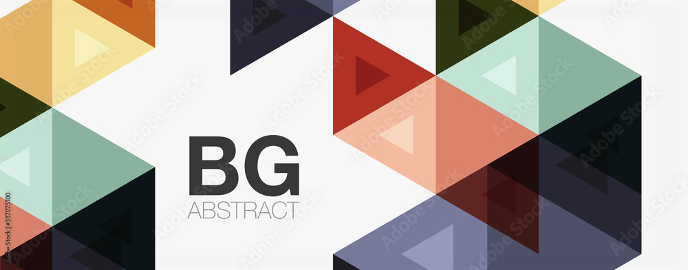 Mosaic triangle pattern abstract background for cover, banner, flyer and poster and other template