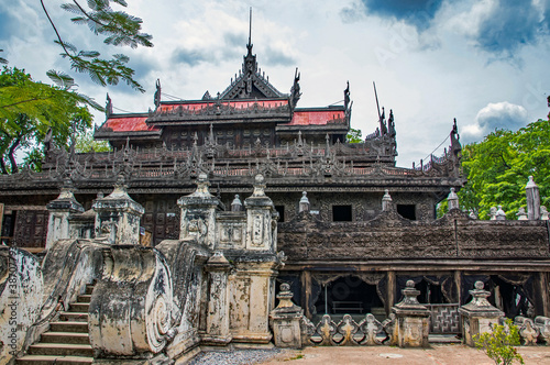 Shwenandaw Monastery in Mandalay Myanmar Burma