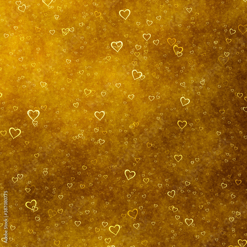 gold background with harts