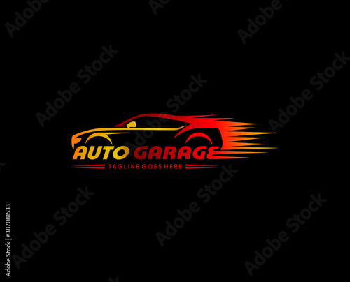 car garage logo design vector. for automotive detailing. repairing. tuning. service. selling and other