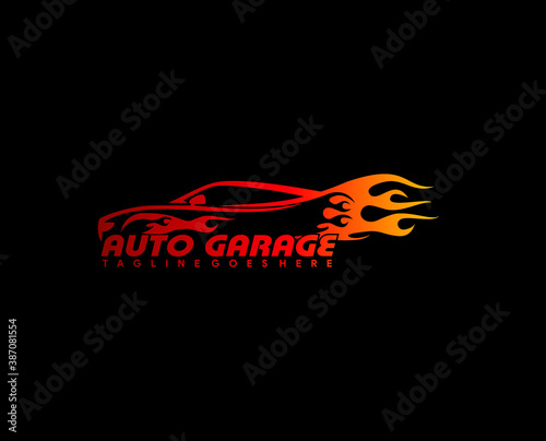 car garage logo design vector. for automotive detailing. repairing. tuning. service. selling and other