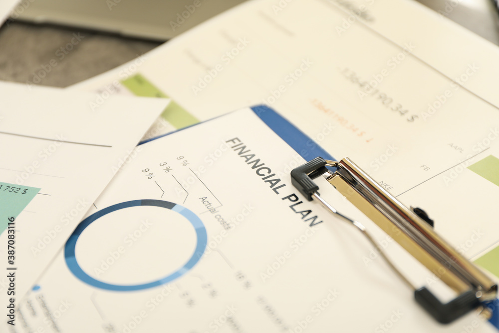 Concept of financial planning, close up and space for text Concept of financial planning, close up and space for text
